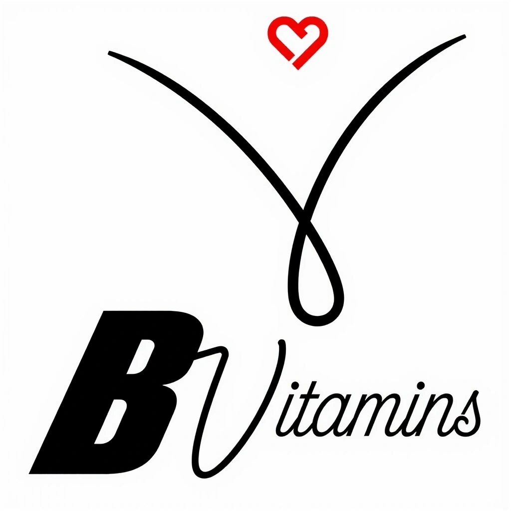 Pictogramă reprezentând litera B cu o inimă, simbolizând complexul de Vitamine B și beneficiile sale pentru energie.
